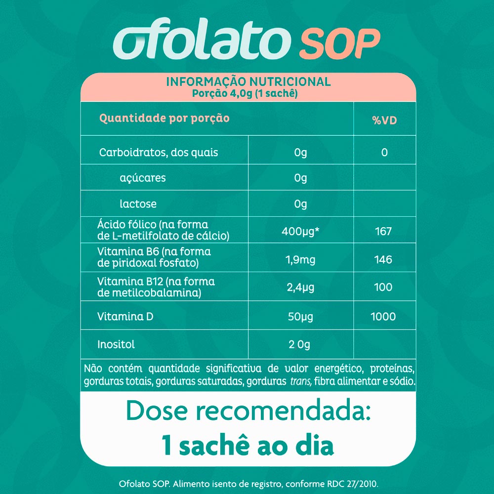 Suplemento Alimentar Ofolato Sop 30 Sachês de 4g - Drogarias Pacheco